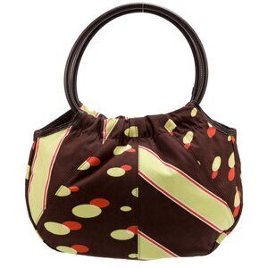 Longchamp printed canvas hobo bag